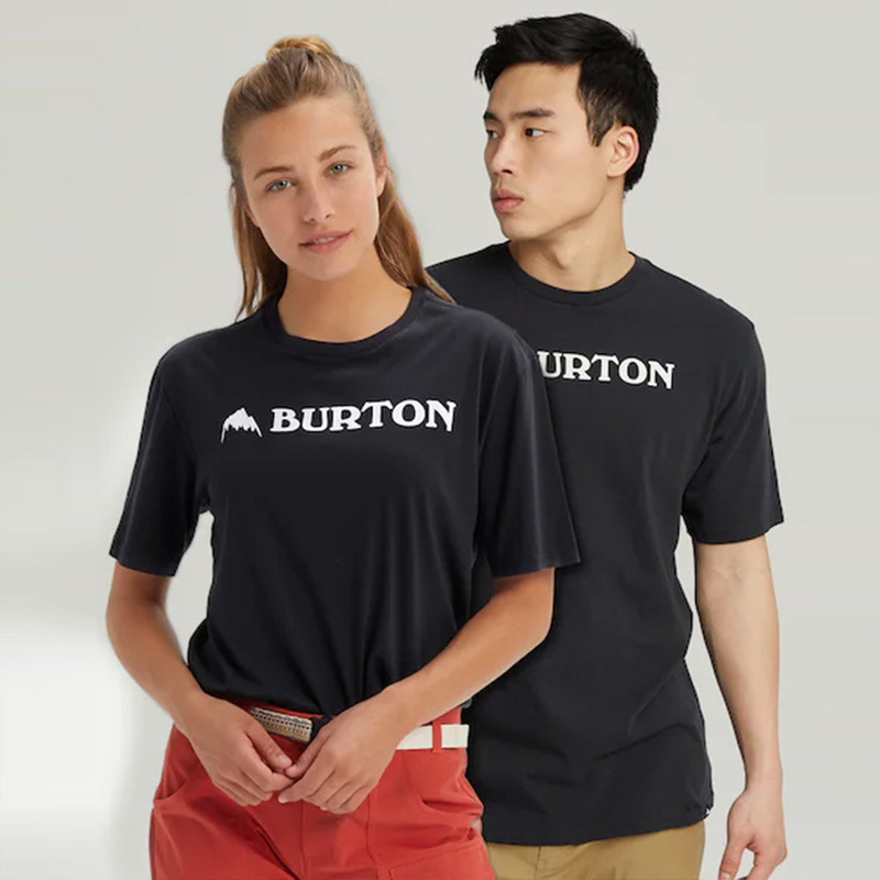 2021 버튼 티셔츠 BURTON Horizontal Mountain Short Sleeve T-Shirt True Black