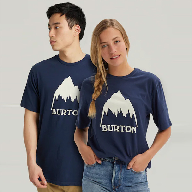 2021 버튼 티셔츠 BURTON Classic Mountain High Short Sleeve T-Shirt Dress Blue