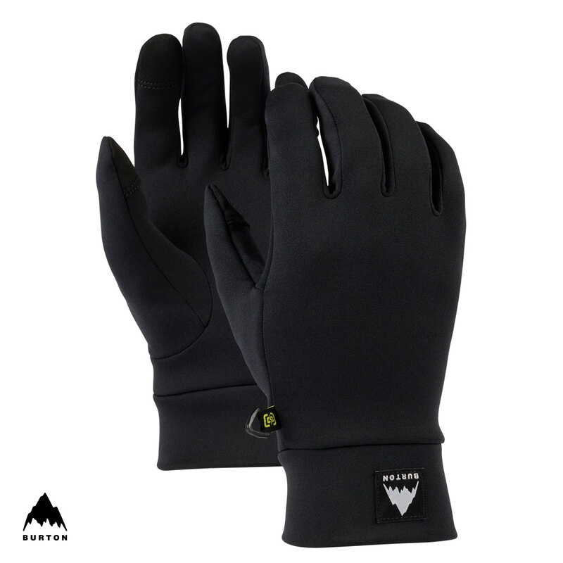 W24 버튼 스크린 그랩 스노우 보드 장갑 라이너 BURTON Screen Grab Glove Liner True Black