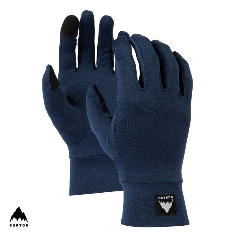 W24 버튼 터치 스크린 스노우 보드 장갑 라이너 BURTON Touchscreen Glove Liner Dress Blue
