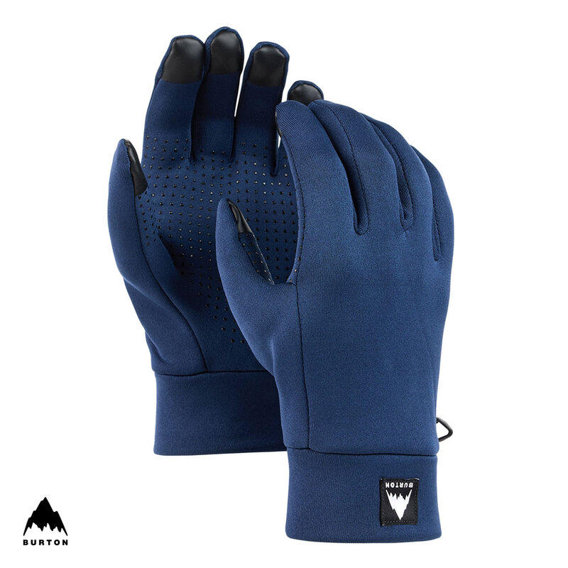 W24 버튼 파워 스트레치 스노우 보드 장갑 라이너 BURTON Power Stretch Glove Liner Dress Blue