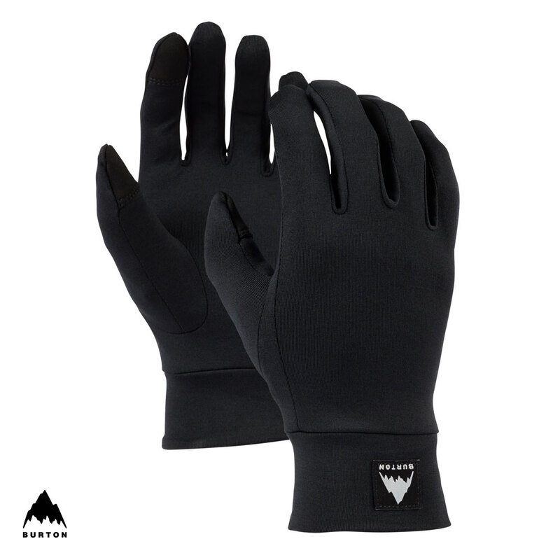 W24 버튼 터치 스크린 스노우 보드 장갑 라이너 BURTON Touchscreen Glove Liner True Black
