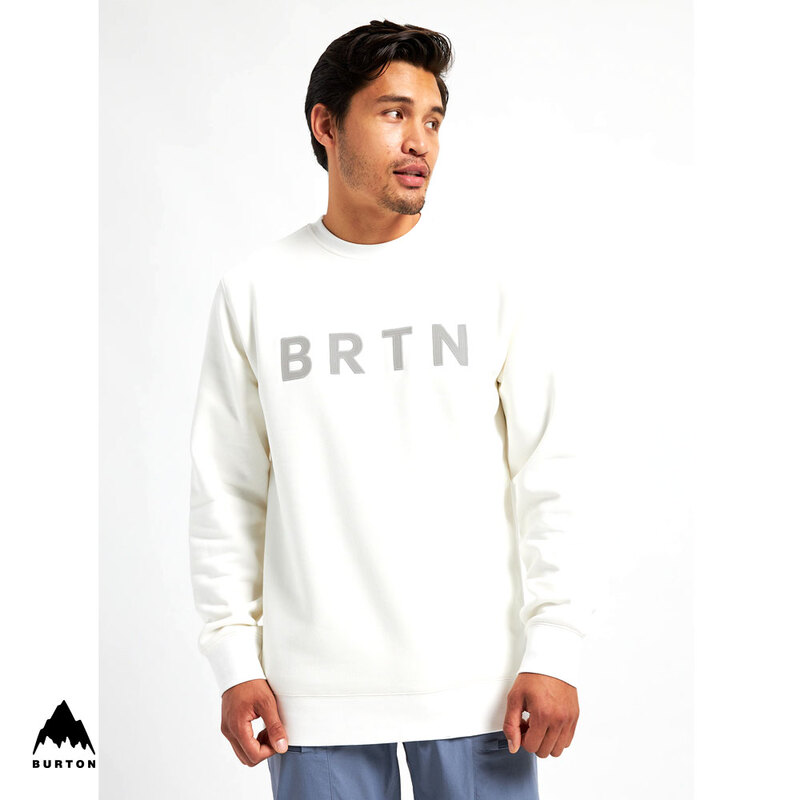 W24 버튼 비알티엔 스노우 보드 맨투맨 티셔츠 W24 BURTON BRTN Crewneck Sweatshirt Stout White